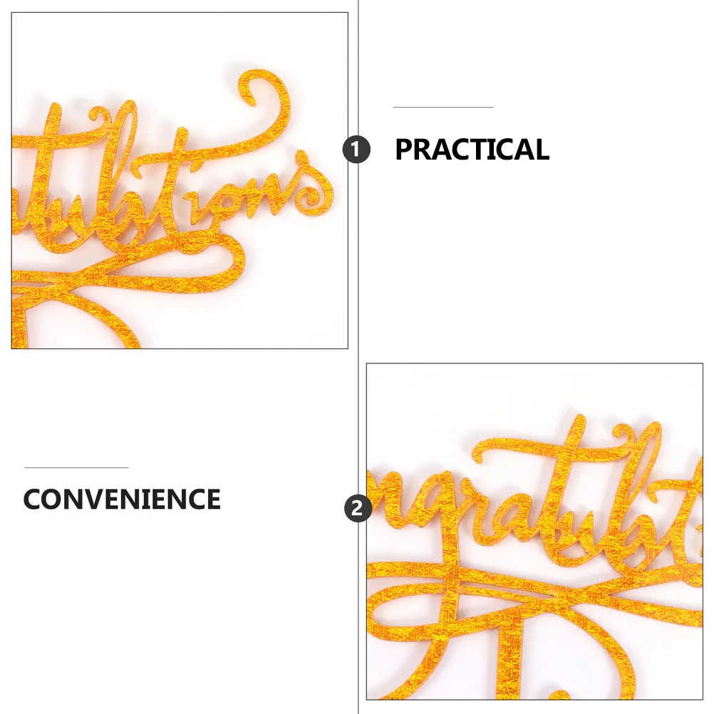 

5pcs Cake Decorations Glitter Letter Cupcake Toppers Acrylic Graduation Party Supplies Dessert Picks For Birthday Festival