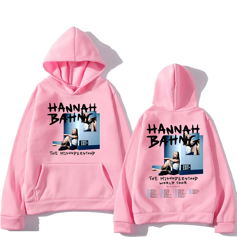 Hannah Bahng Hoodie Hannah Bahng The Misunderstood Tour 2025 Sweatshirts Fashion Y2K Clothing Unisex High Street Pullover Hoody