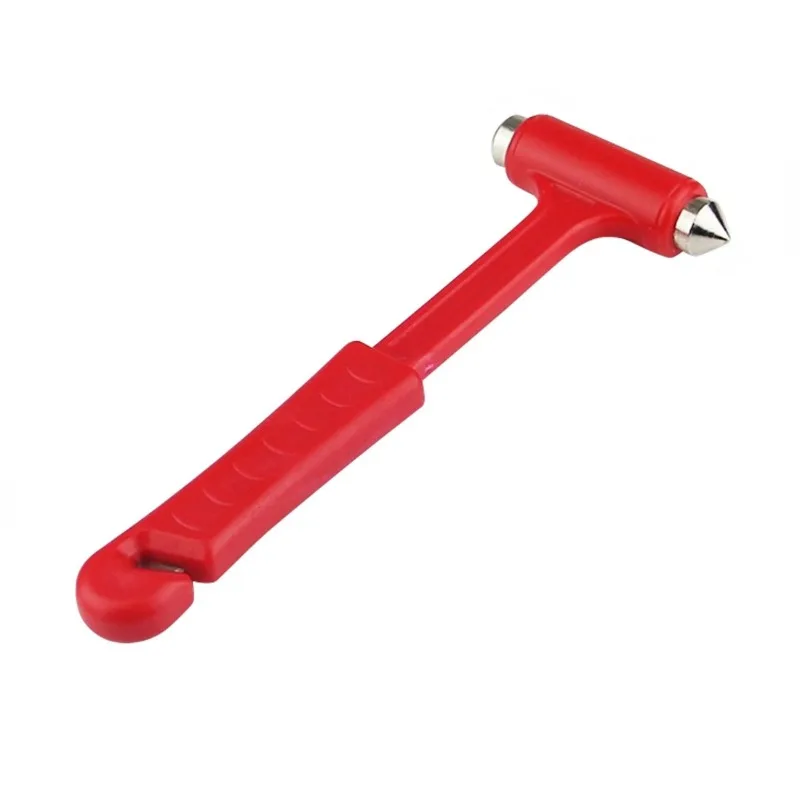 1PCS Red 2in1 Car Safety Hammer Emergency Escape Tool Kit Auto Car Window Glass Hammer Breaker and Seat Belt Cutter Escape Tool