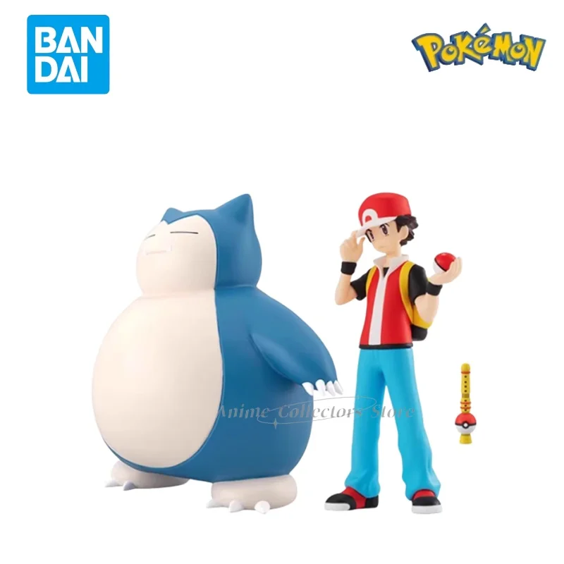 

Bandai Original Scale World POKEMON Kanto Region RED Snorlax Anime Character Model Toys Desktop Ornaments Collection Gifts