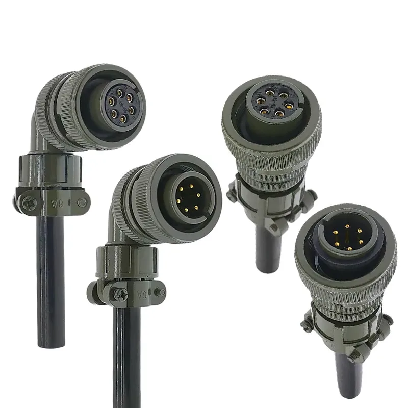2PCS MIL-C 5015 Circular Connector Set 14S-7/14S-9 MS3106A Plug & MS3108A Socket for Reliable Electrical Connections