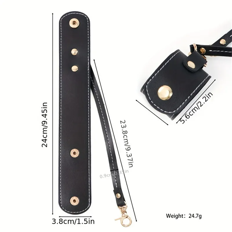 Vintage Leather Glove Holder Strap With Clasp Leather Towel Holder For Handbag Glove Strap For Hat Outdoor Camping Women