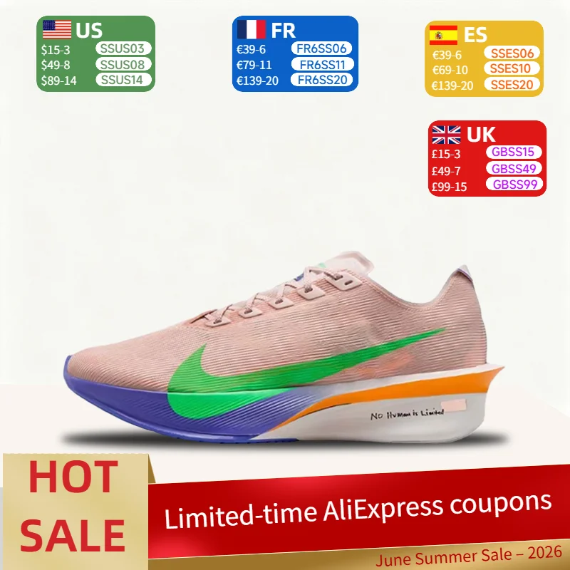 

Nike VAPORFLY4 - A sleek, lightweight, soft and springy low-top sports running shoes for men in pink color IH0869-605