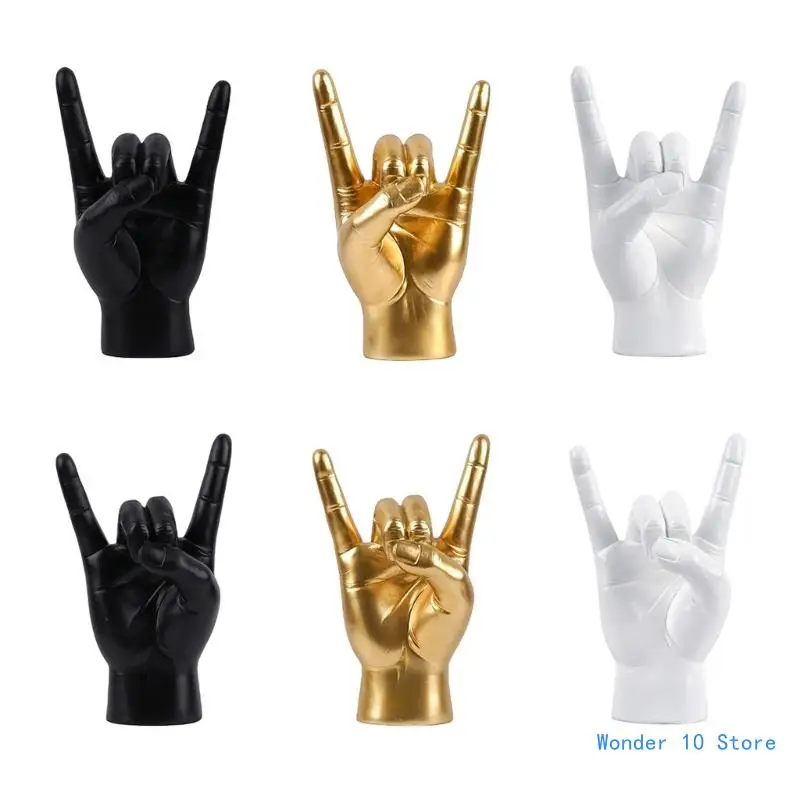 

Sign Rock and Roll Statue Hand Sculpture Music Shows Party Livehouse Home Decorations Theme Party