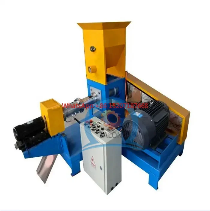 

hot sale commercial ornamental fish feed pellet machine/floating fish feed extruder/cat food feed extruder