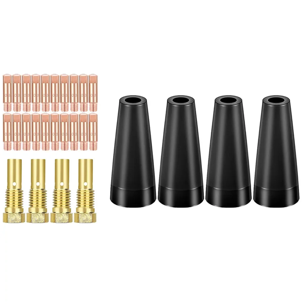 MIG Flux Core Contact Tips Kit Soldering Tasks Heat Resistance High Strengh Material Long-Term Reusability 0.030 Inch 0.8mm
