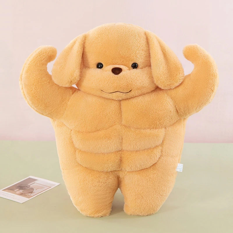 

Кавайная плюшевая игрушка, мышечный пудель, собака, мягкая кукла, милая подушка для фитнеса, щенка, детский подарок на день рождения, Рождество для детей, мягкая игрушка