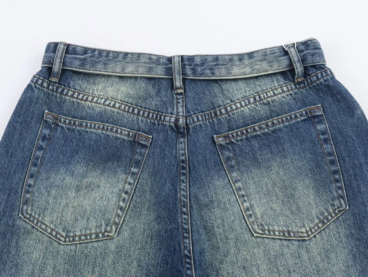 ديف آند دي ملابس امرأة أمي الجينز الحد الأدنى فضفاض الحريم الجينز الرجعية غسلها للطي الخصر الدنيم السراويل النسائية منتصف الخصر الجينز #5