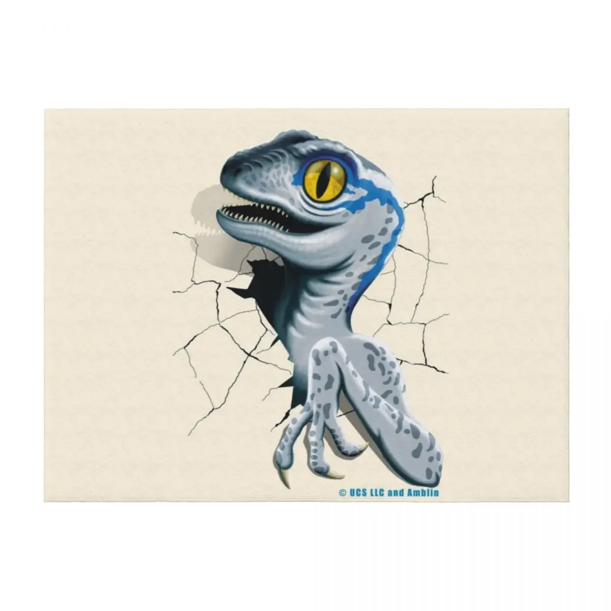 

Jurassic World - Baby Blue Velociraptor Throw Blanket Luxury Shaggy blankets and throws Soft Plush Plaid Blankets