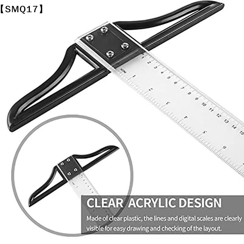 T Square Ruler 45/60/70/80cm Plastic Drafting Ruler Removable T Head Drawing Drafting Tool Design Art Supplies【SMQ】