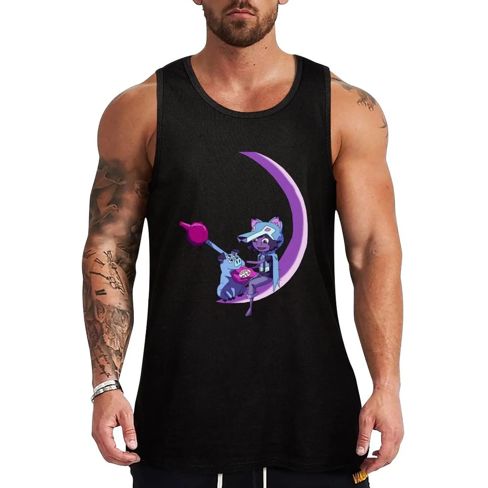 Wolf & Mandu - Kipo And The Age Of Wonderbeasts Sticker Tank Top Fast Dry Tank Top Sports Athletic Sleeveless Shirt