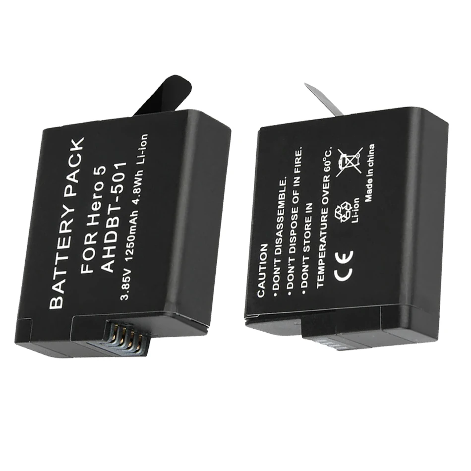 1250mAh Replacement Battery AHDBT-501 For GoPro Hero 7 6 5 hero5