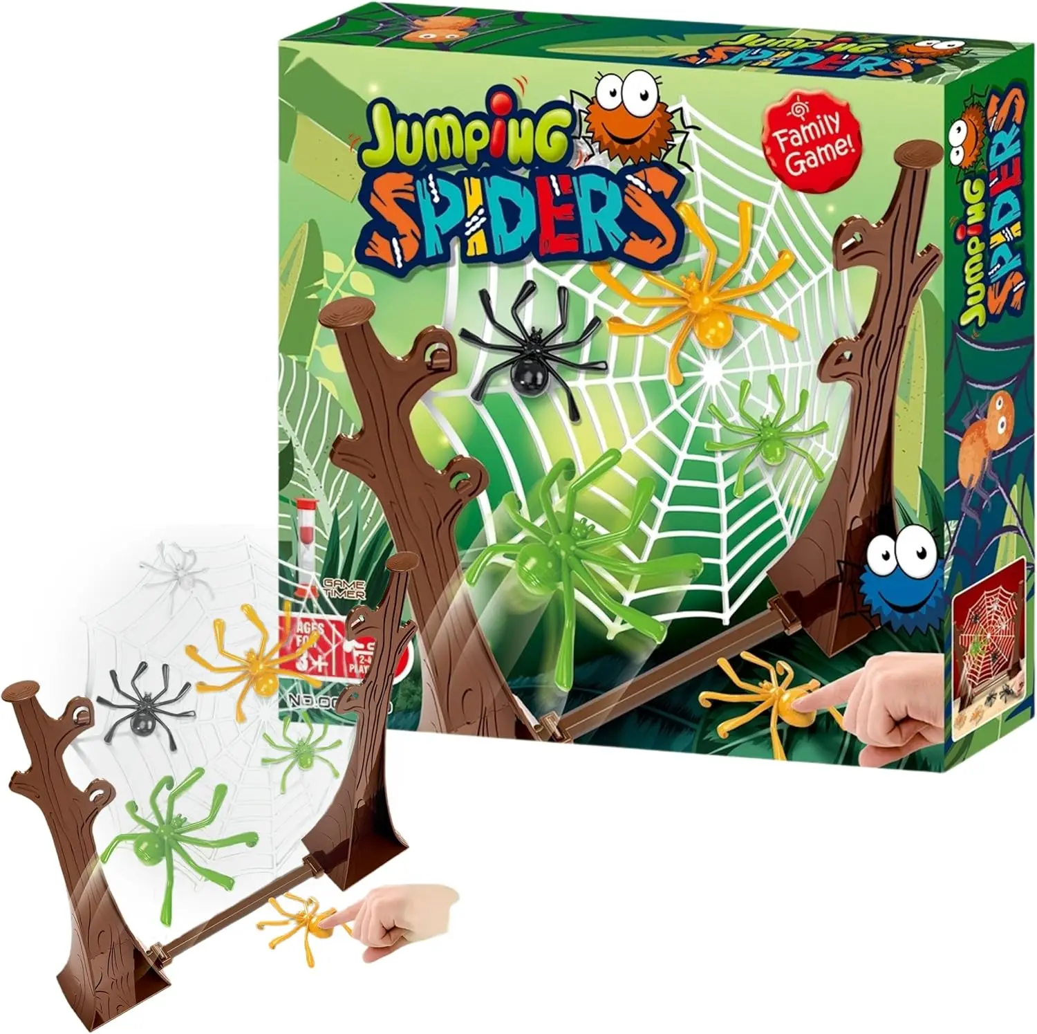 Jumping Spider Launch Board Game - Interactive Family Party Toy , Educational Bouncing Set, Ideal Birthday Helloween Xmas Gift