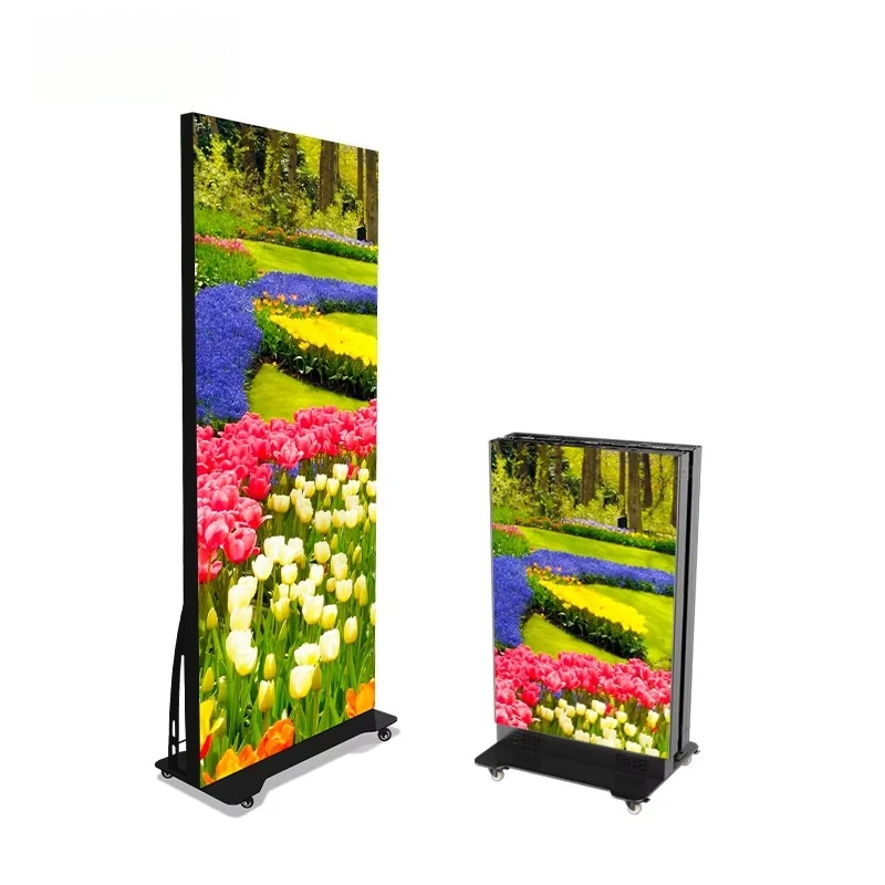 USER Outdoor LED Poster Screen Foldable Electronic Screen Full Color Movable Commercial Advertising