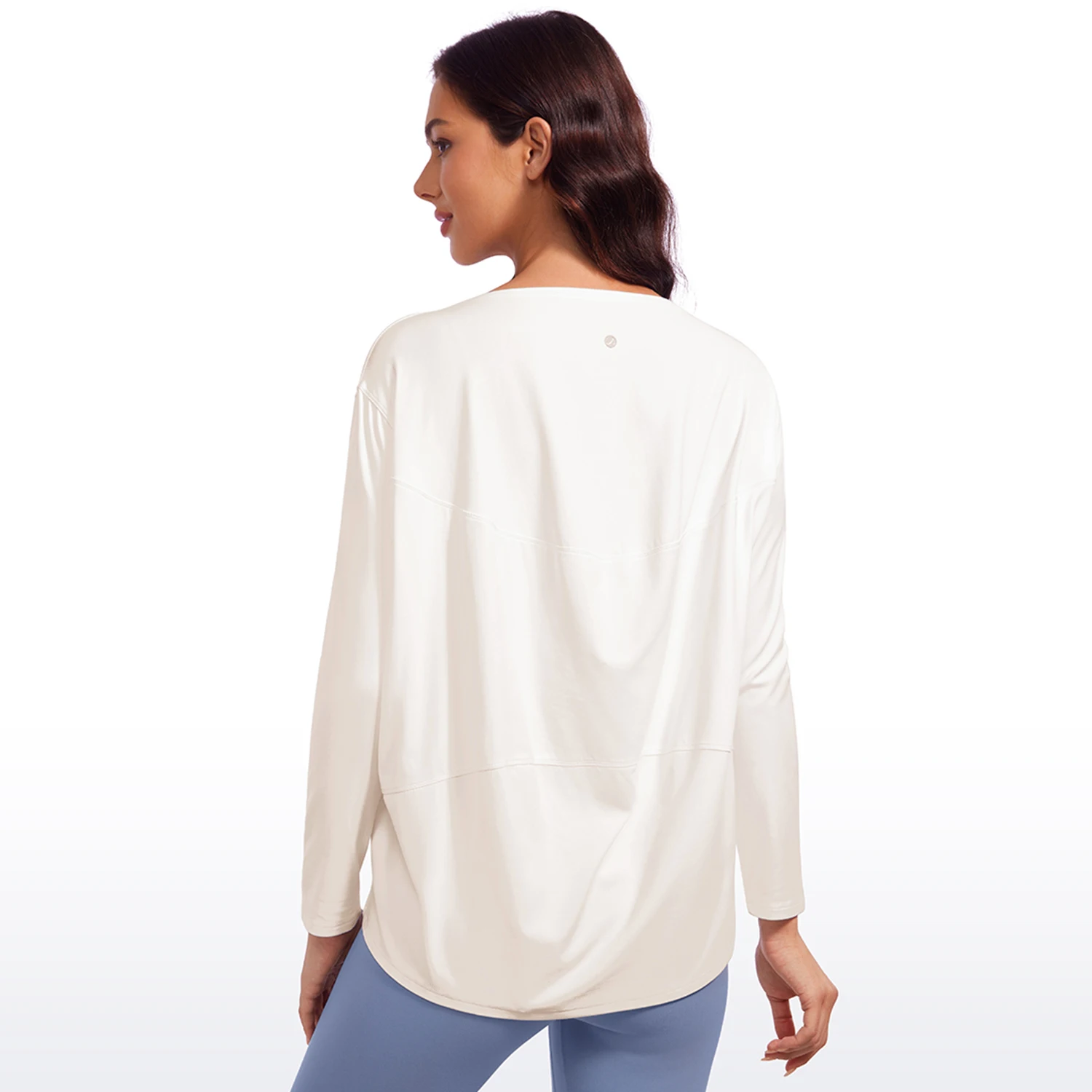 CRZ YOGA Butterluxe-Light Long Sleeve Workout Tops for Women Loose Fit Athletic Yoga Shirts Casual Relaxed Fall Shirt