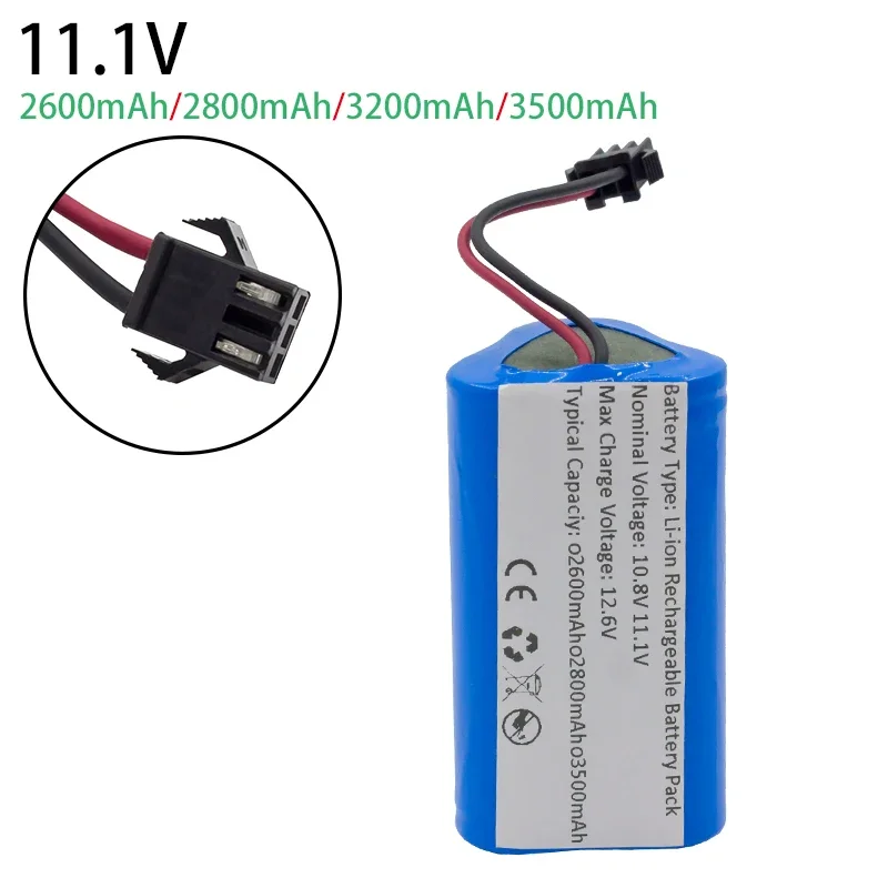 

Replacement Battery 11.1V/10.8V 3500mAh 18650 Li-Ion For Ecovacs Deebot Deepoo CEN330 CEN332 / CR330 CR333 Vacuum Cleaner Robot