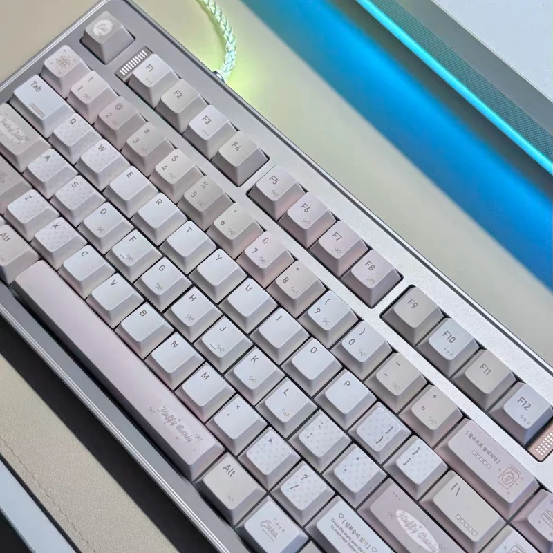 

Protein Powder Themed Pink Keycaps Set Custom Sublimation Cherry Profile Original Keycaps for Mechanical Keyboard Friend's Gift