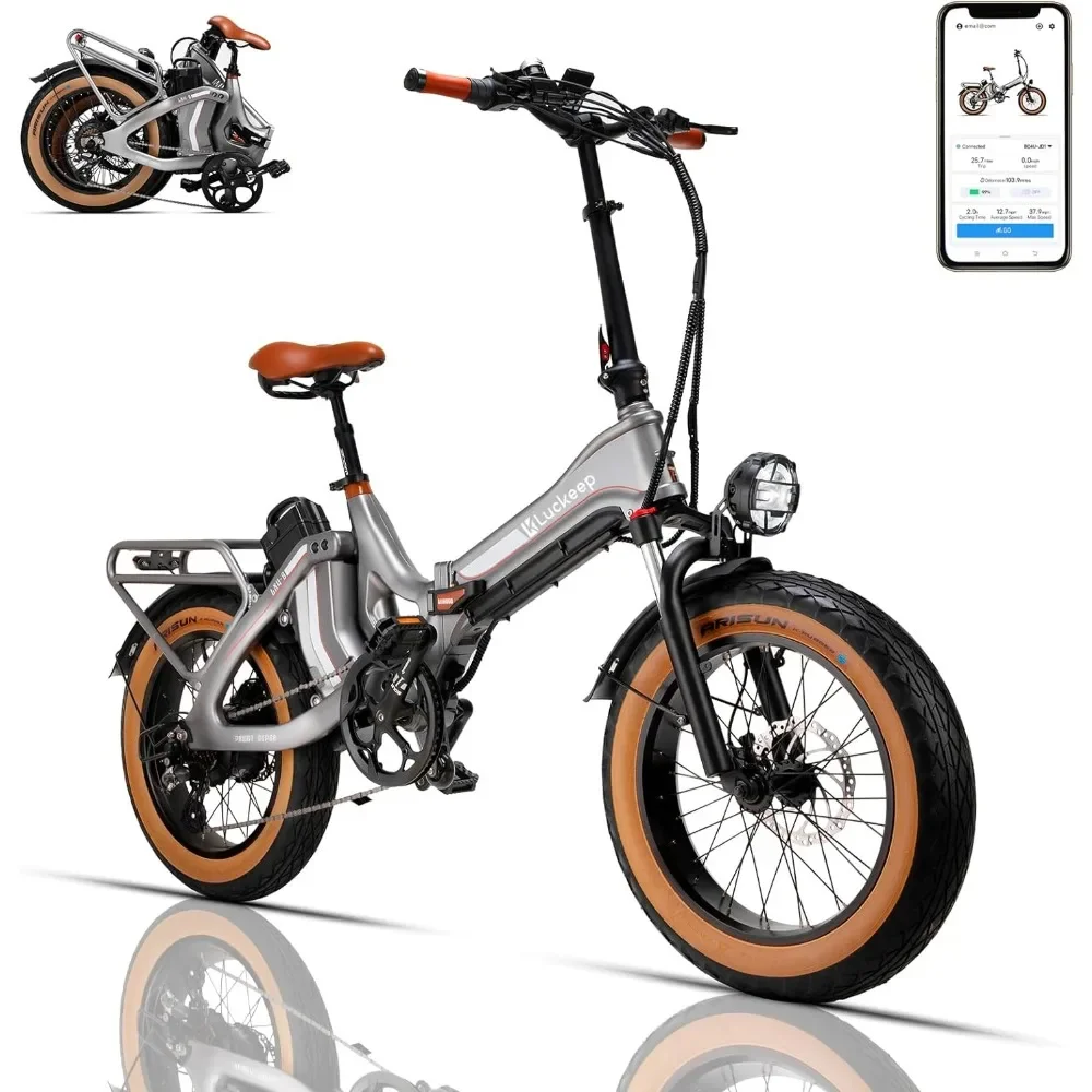 

Electric Bike for Adults 1200W Peak Motor 48V/29AH/UP TO 100 Miles Range,Folding Electric Bike 20'' x 4 Fat Tire Ebikes