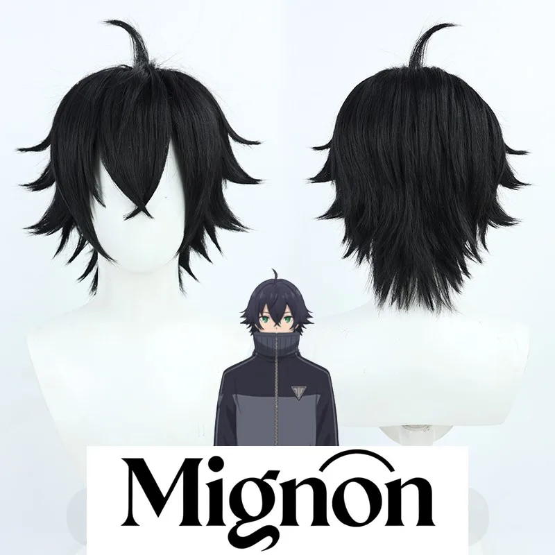 

Touken Ranbu Suigyu Masahide cosplay wig black spikes Halloween gift