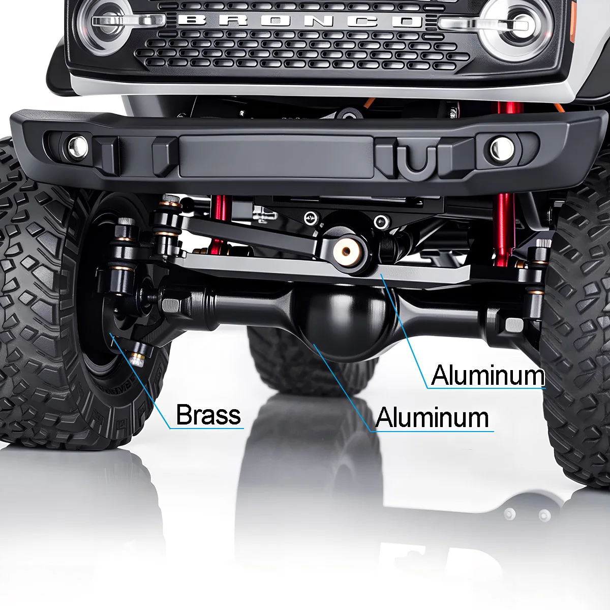 +4mm Aluminum Planetary Axles w/ CVD & Brass Knuckle for SCX24 – CNC Machined 1/24 Crawler Upgrade Kit