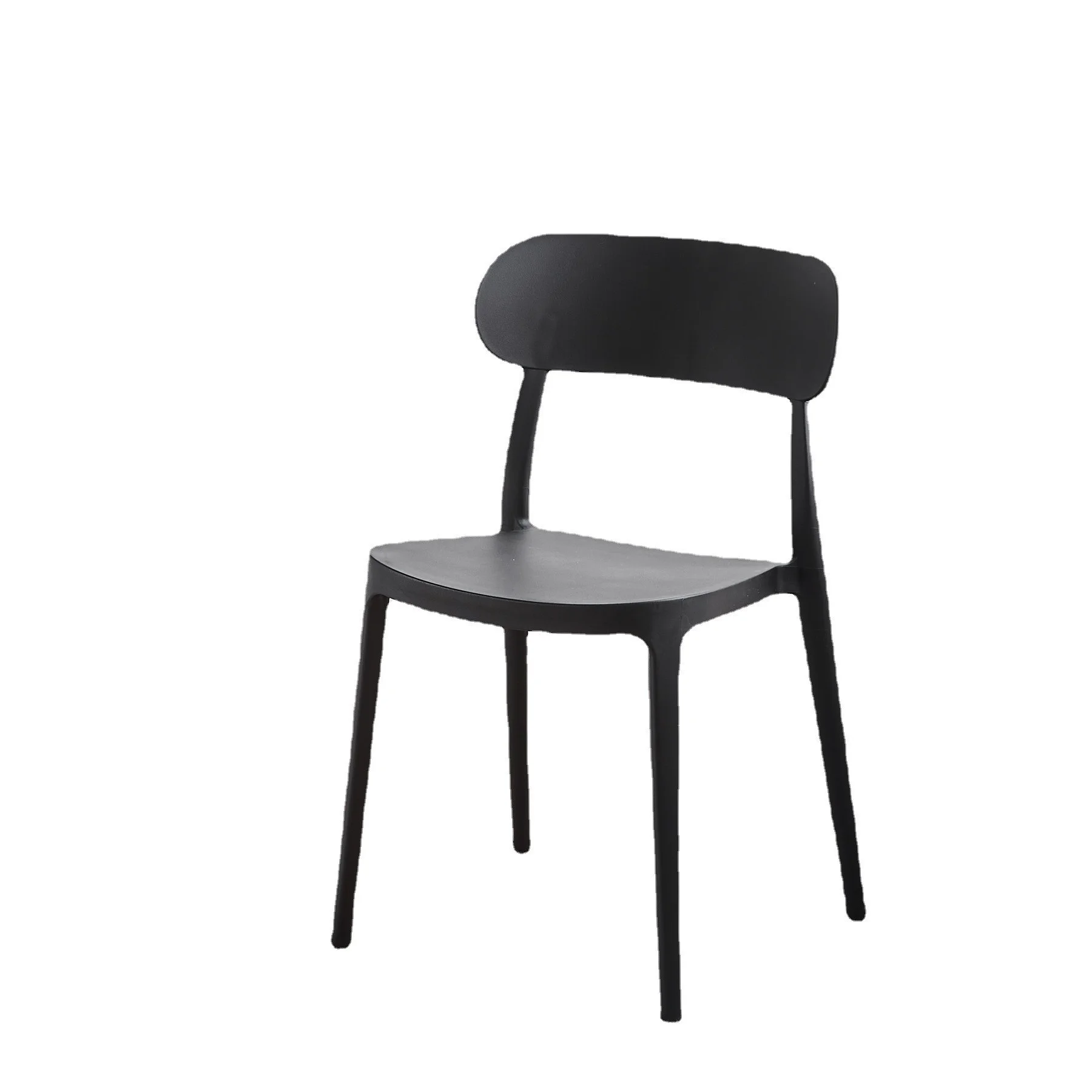 

Hot Sale Modern PP Plastic Stackable Dining Chairs Waterproof for Indoor Outdoor Use Restaurants Cafes Gardens Solid Wholesale