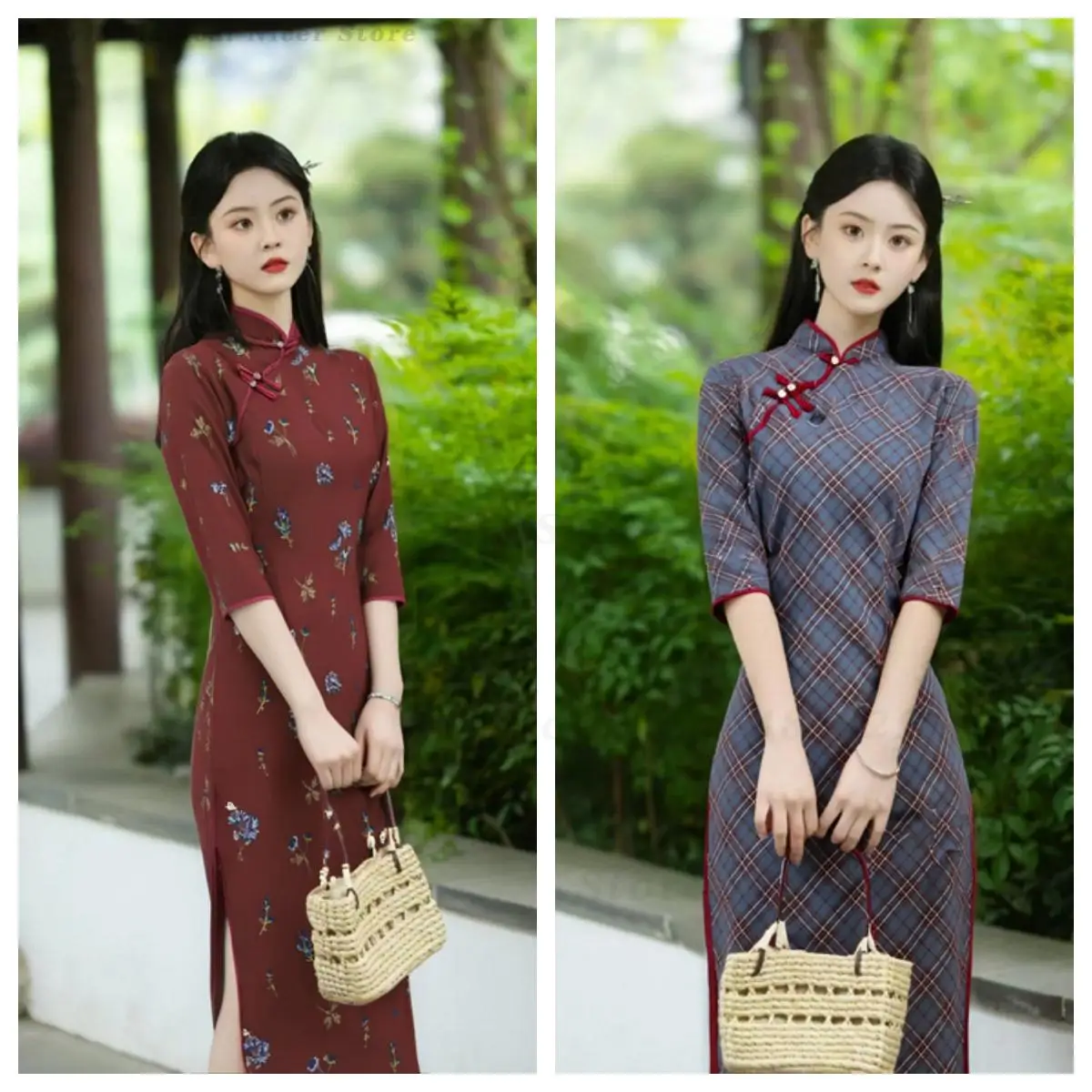 Elegant Retro Qipao for Women Literary Daily Wearable Cheongsam New Summer Young Girls Improved Chinese Style Dress Sexy Vestido