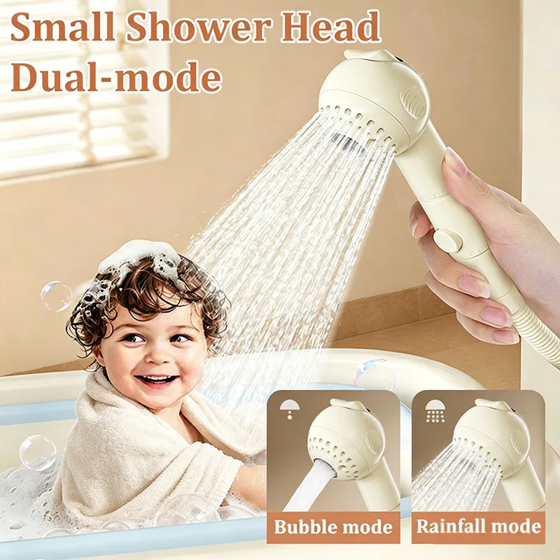 2 Modes Handheld Small Shower Sprayer One-Click Water Stop Multifunctional Bath Shower Head Suitable for Infant & Pet Grooming