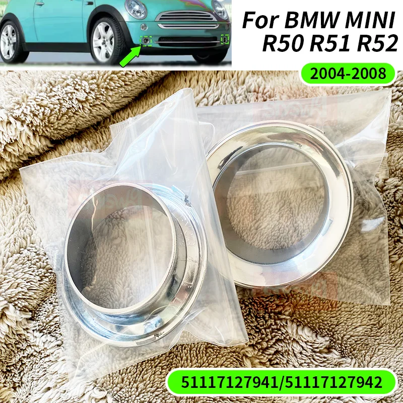 

Для BMW Mini R50 R52 R53 2006 1 шт. передний бампер противотуманная фара рамка крышка левый/правый гальваническое кольцо внешняя хромированная отделка из АБС-пластика