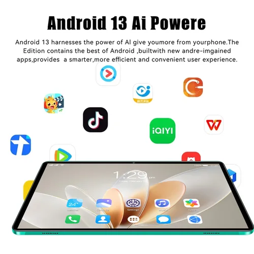Imagen 2 del producto 2025 nuevas tabletas Android Octa Core de 10,1 pulgadas, 6GB de RAM, 128GB de ROM, 4G, red SIM Dual, tableta de velocidad AI, Bluetooth, WiFi, 6000mAh