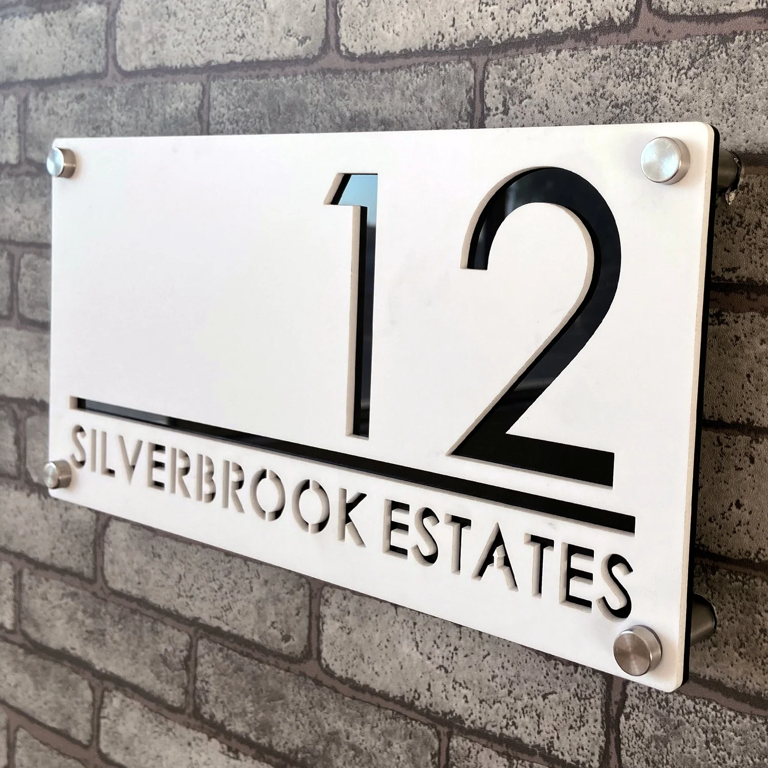 

Персонализированный акриловый 3D знак большого размера на заказ, внешний адресный знак с именем, наружная настенная табличка, устойчивая к атмосферным воздействиям