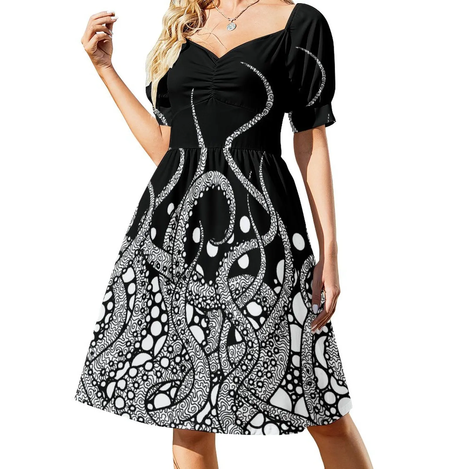 

Tentacles Short Sleeved Dress Women's summer dress summer dress woman 2025