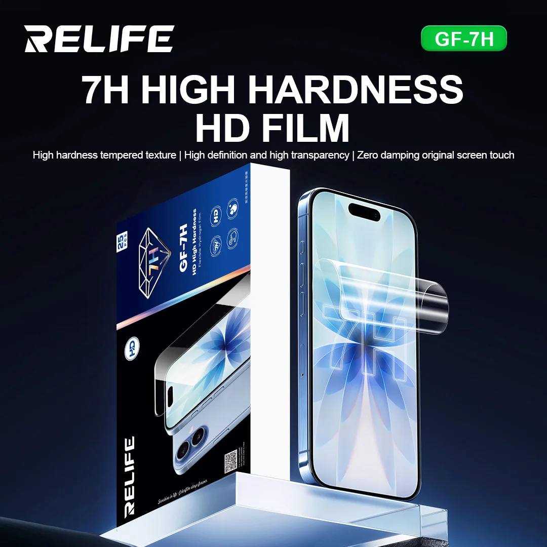 

RELIFE GF-7H High-definition High-hardness Hydrogel Film 25 Pcs/Box Applicable for C4 Pro/C4 Pro Max Film Cutting Machines