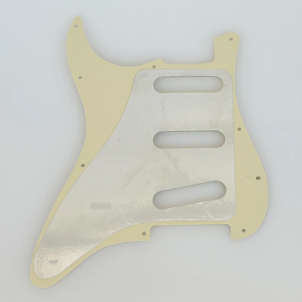 11 Holes SSS Guitar Pickguard for Fende ST Guitar 3Ply