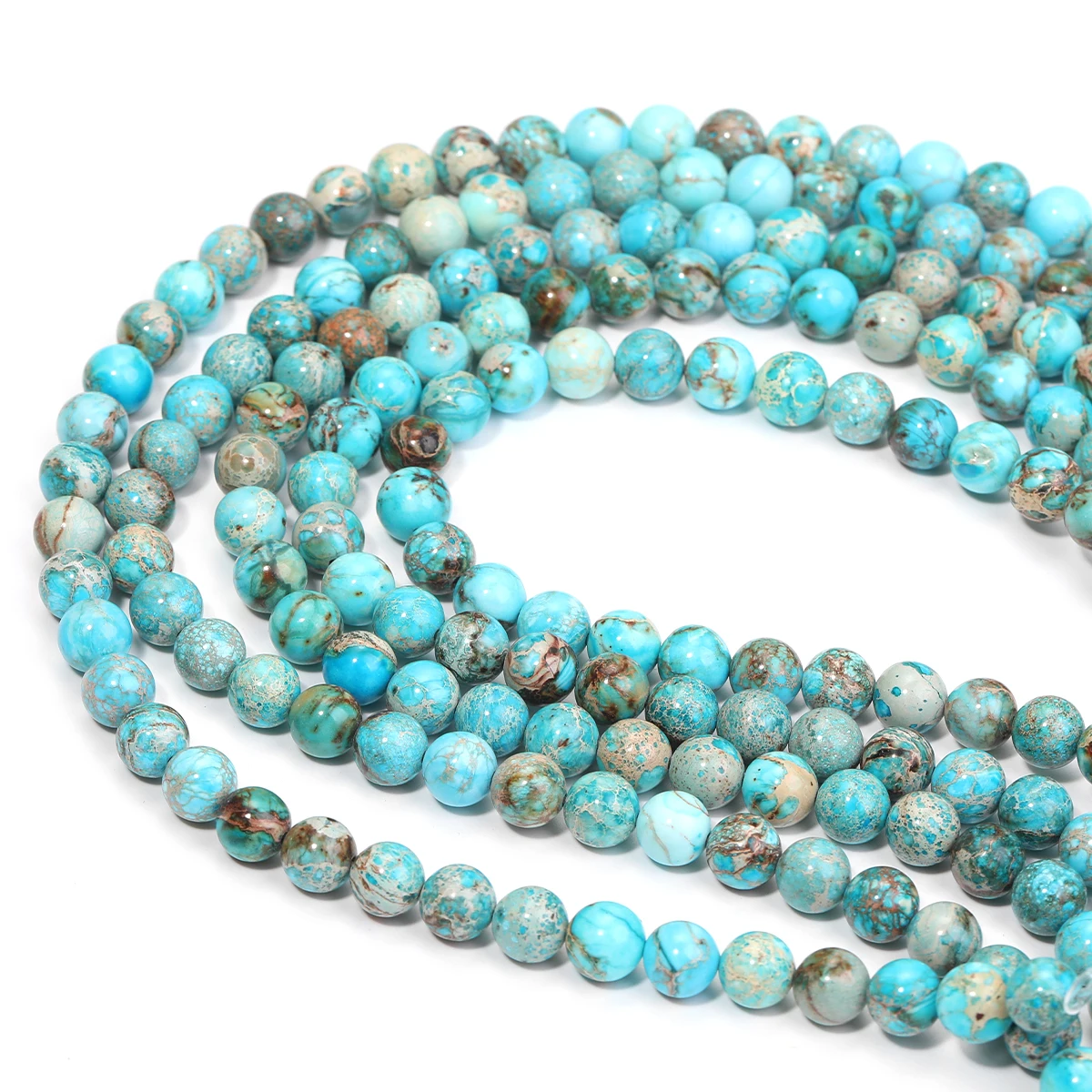 8 مللي متر بحيرة الطبيعية الأزرق الإمبراطوري جاسبر الخرز الرواسب جاسبرز الفيروز الخرز لصنع المجوهرات DIY بها بنفسك الخصر ملحقات السلسلة #3