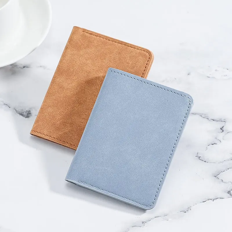 حقيبة بطاقات رجل محفظة صغيرة رقيقة جدا، حافظة جلدية رخصة القيادة متعددة الوظائف، حافظة بطاقات الهوية متعددة الفتحات، مضادة للإزالة المغناطيسية