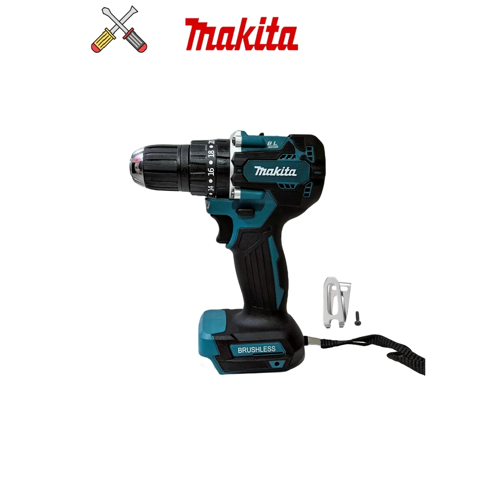 

Makita DHP487 10MM Cordless Hammer Driver Drill 18V LXT Brushless Motor Impact Electric Screwdriver Variable Speed Power Tool