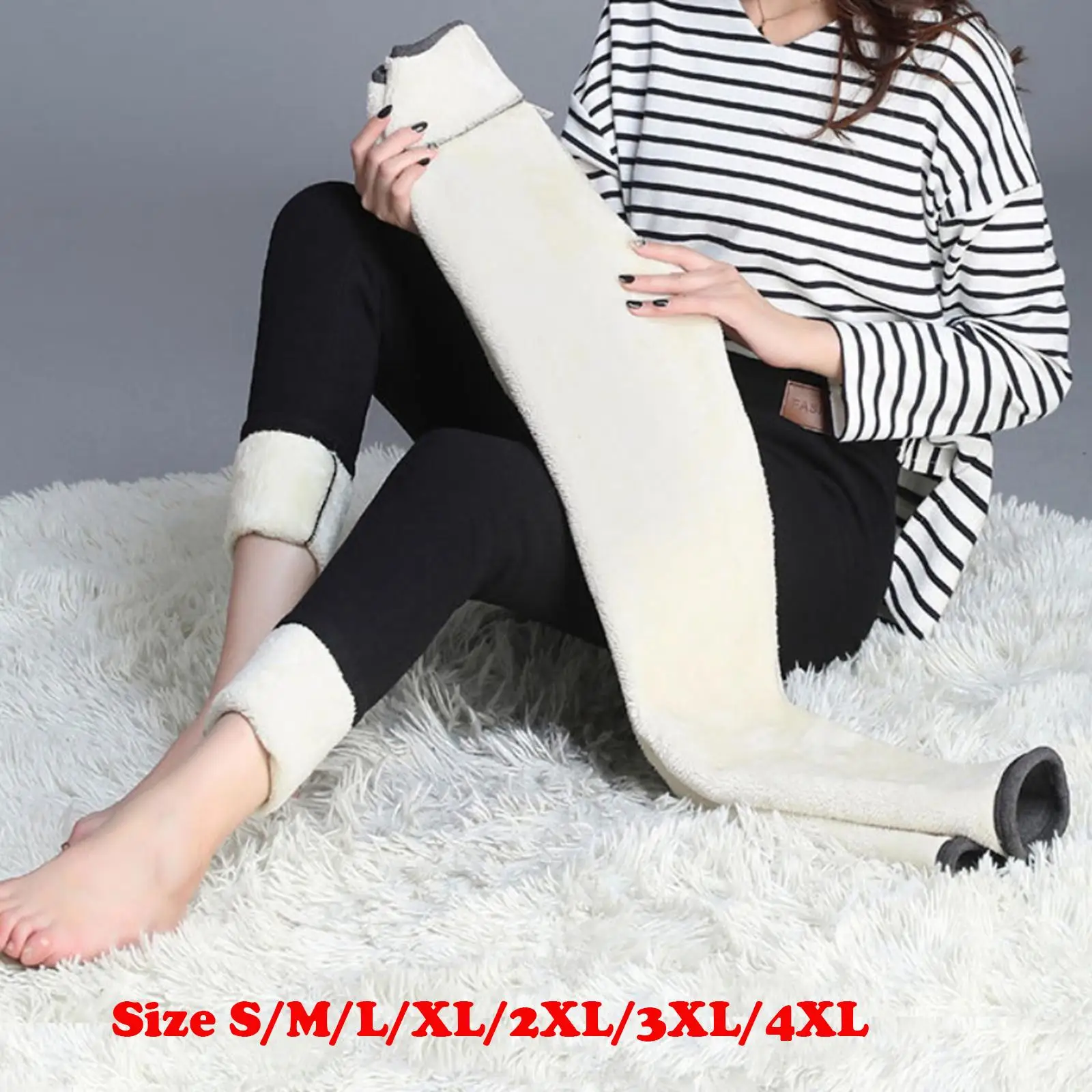 Fleece Lined Leggings Warm Women Girls Compression Heating Pants Trousers Tights