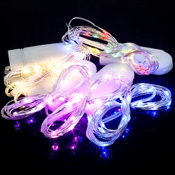 Fio de cobre caixa de bateria guirlanda led decoração de casamento para decoração de casa fada para decoração de festa 1mm/2mm/3mmstring luz