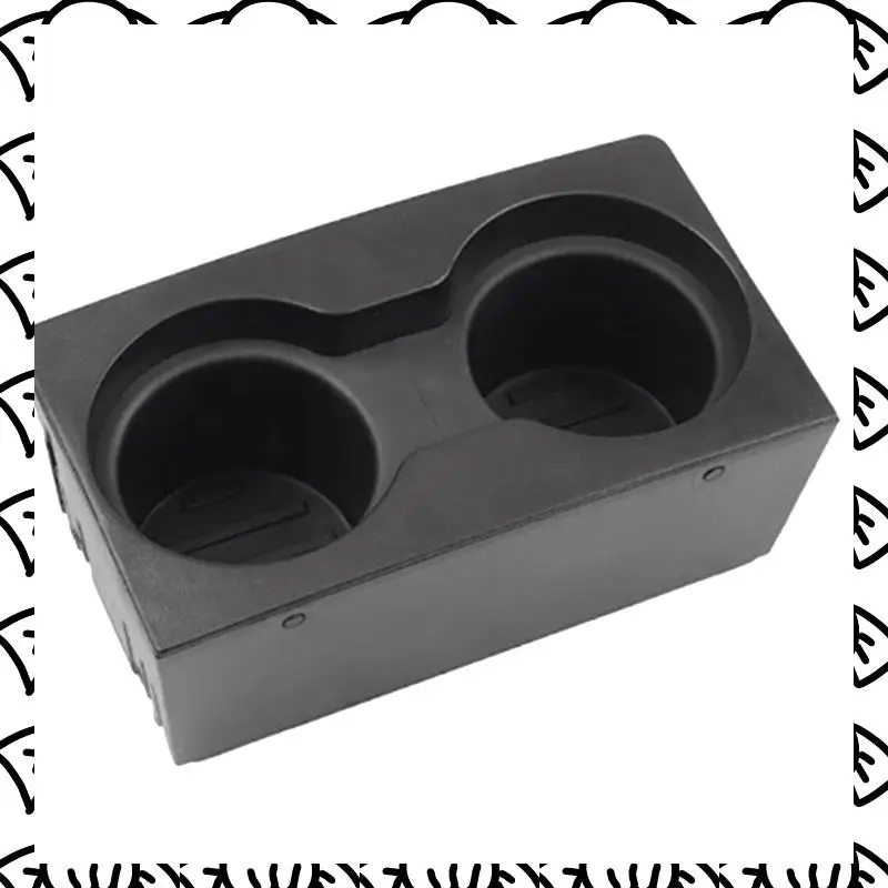 A71Z 1 PCS BC3Z-7813562-AA Front Center Console Cup Holder Insert Double Hole Cup Holder Black For Ford F250 F350 2011-2016