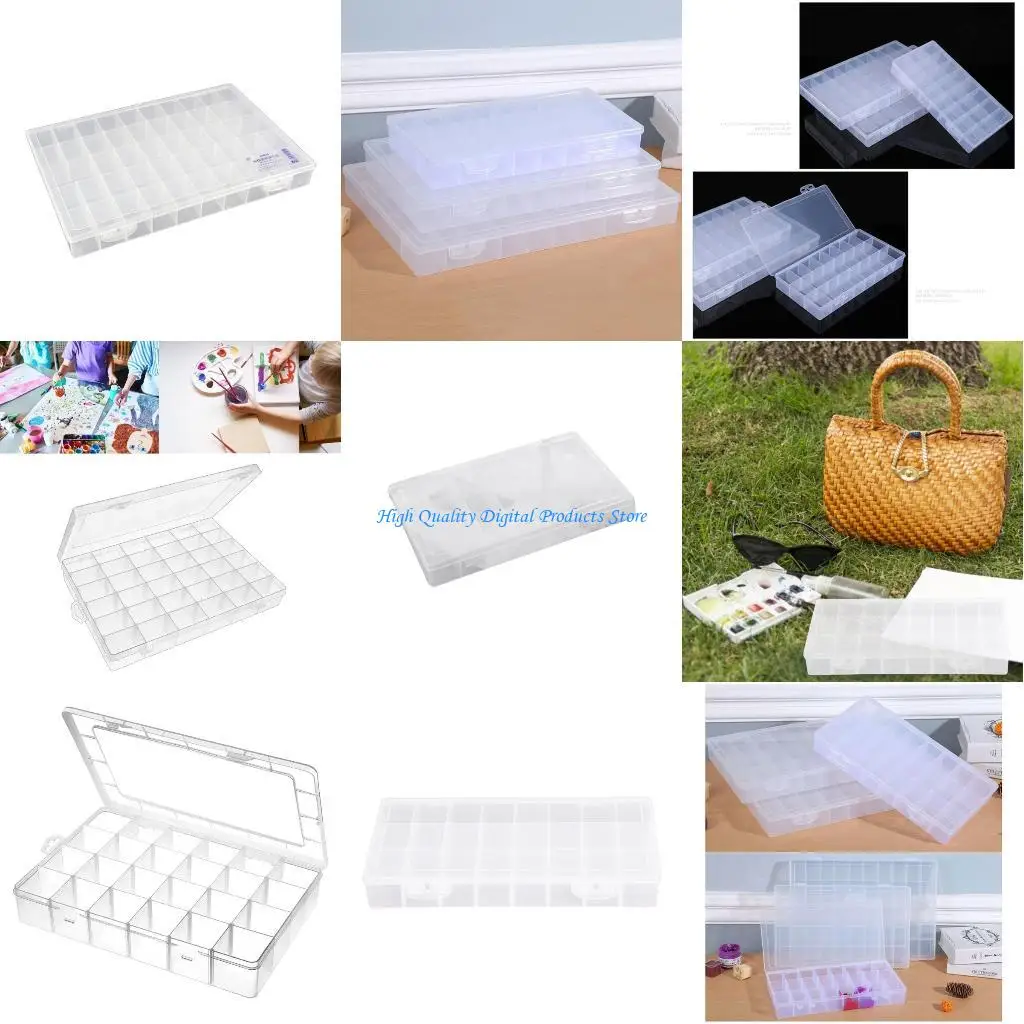 

U2JE Customizable Color Pigments Storage Box with Fold Lid 36/21/48/24Grids