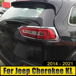 For Jeep Cherokee KL 2014 2015 2016 2017 2018 2019 2020 2021 ABS Car Rear Tail Light Lamp Eyebrow Eyelid Trim Cover Stickers