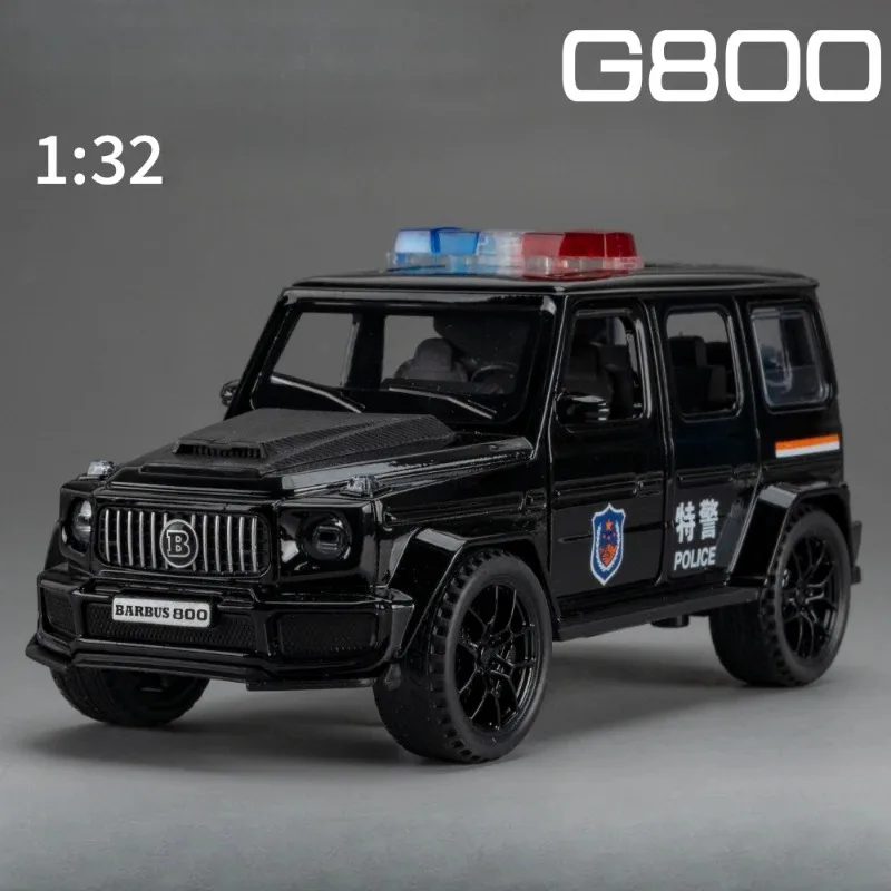 1: 32 G800 fuoristrada 2 porte in lega modello di auto della polizia collezione di giocattoli ornamento