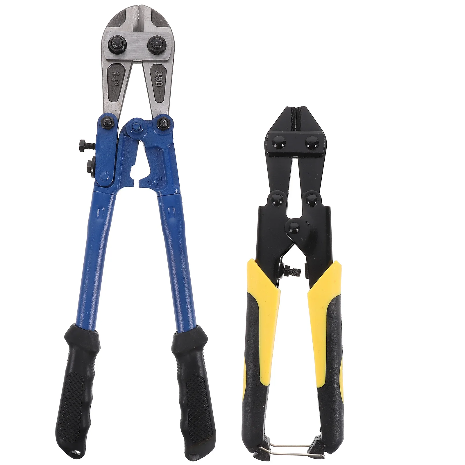 2Pcs Bolt Cutter 8 Inch 14 Inch Heavy Duty Steel and Rubber Cable Cutter for Wire Chain Link Fence Cutting Ergonomic Design