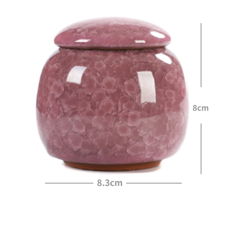 Portable Ceramic Small-sized Kiln, Tianmu, Ice Crack Glaze, Portable, Sealed, Antique, Chinese Pet Urn, Souvenir, Souvenir