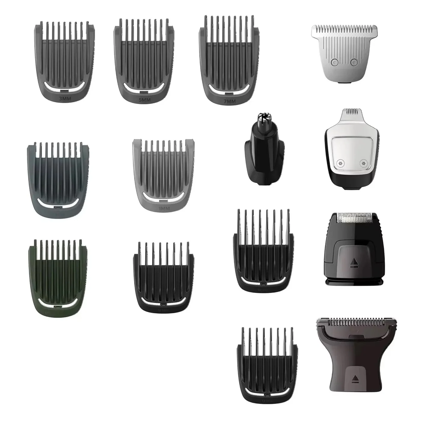 Cepillo guía y cabezal de cuchilla de repuesto para recortadora, compatibles con accesorios Philips Norelco Multigroom Series 3000/5000/7000/9000