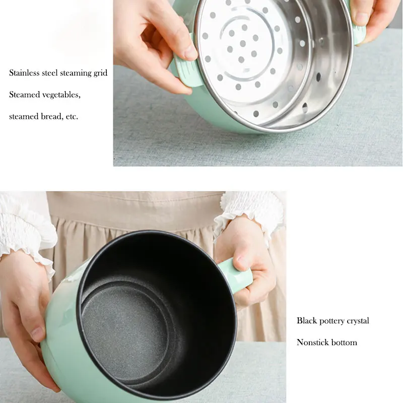 มัลติฟังก์ชั่เครื่องทำอาหารไฟฟ้าในครัวเรือนเดี่ยว/คู่ชั้นหม้อร้อน220V หม้อหุงข้าวไฟฟ้า Non-stick Pan