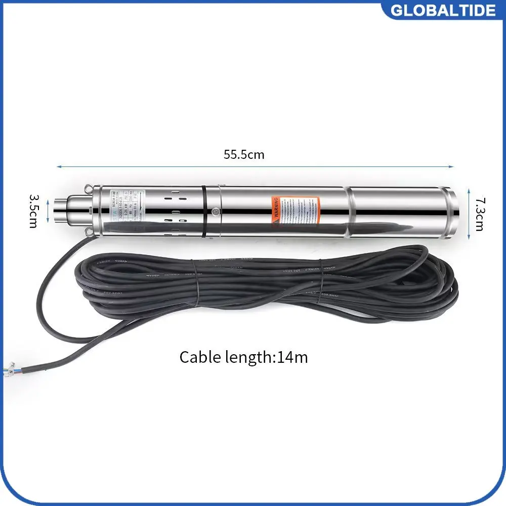 

220V Submersible Deep Well Pump Screw Pump Sand Compatible Stainless Steel Garden Farm Pump For Supplying Water