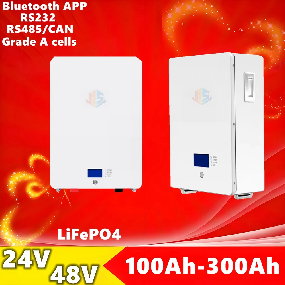Energy Factory 2KW 3KW 5KW 10KW 24V 48V LiFePO4 PV Solar energy 100ah 200ah Lithium  Battery for Household Inverte power+charger