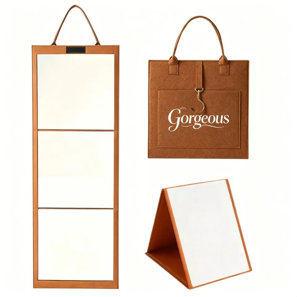 Dance Themed Foldable Full Body Mirror Acrylic Shatterproof Design With Carry Handle For Student Dorm Travel Home Scene Layout view 4