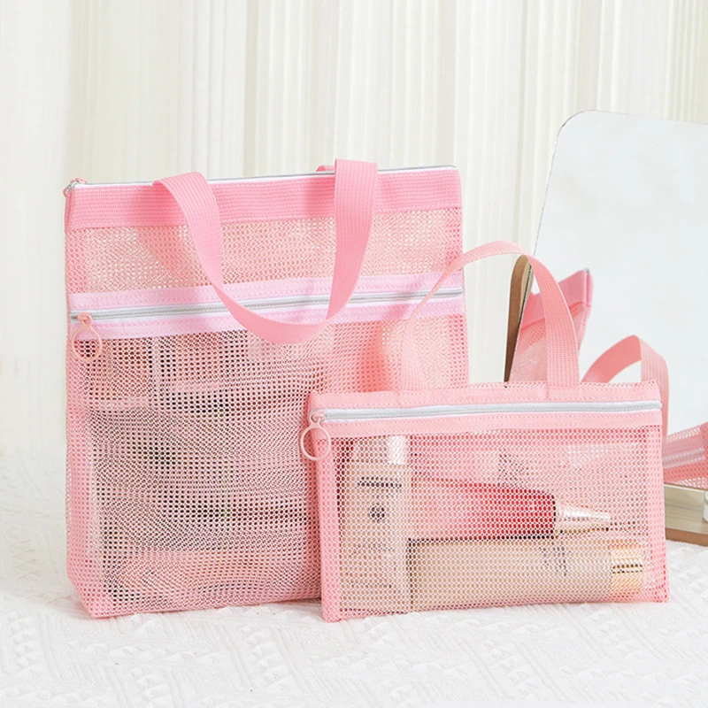 

Makeup Toiletry Storage Handbags Portable Travel Washing Body Shower Tools Cosmetic Organizer Pouch Double Zipper